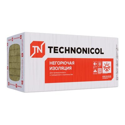 Плита минераловатная ТЕХНОВЕНТ ЭКСТРА 1200х600х100 мм, 4 шт